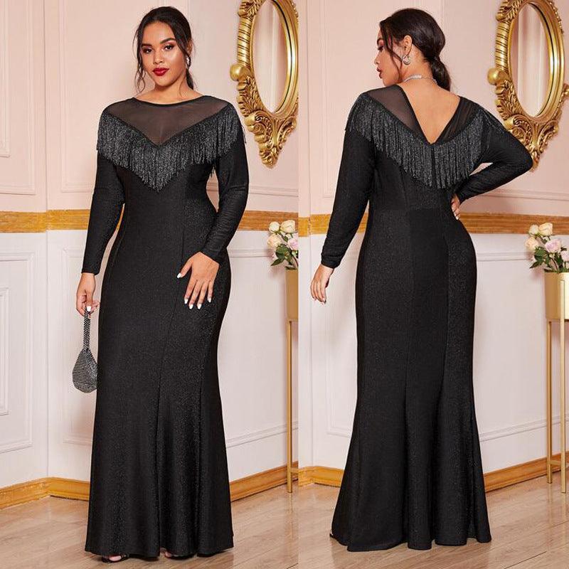 Women Plus Size Evening Party Prom Long Dress - Amazitshop