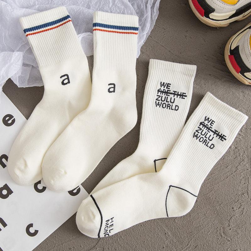 Women s White Socks Cotton Tube Socks - Amazitshop