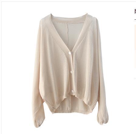 Women Spring Summer Cardigans V Neck Transparent - Amazitshop