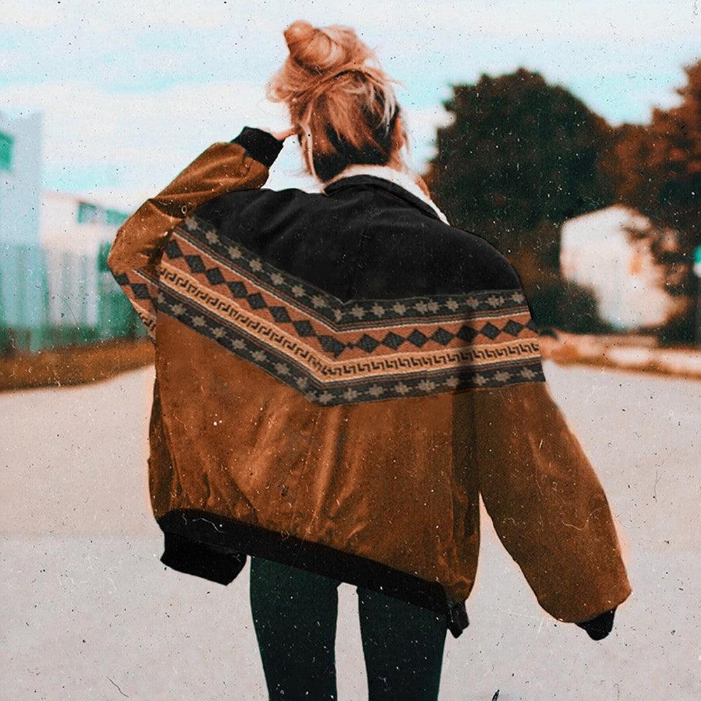 Women Vintage Cotton Jackets Coats Autumn Fashion Clothes - Amazitshop