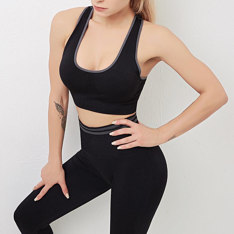 Women Workout Activewear Sports - Bra Outfit Leggings Seamless Fitness High - Waist New Gym - Amazitshop