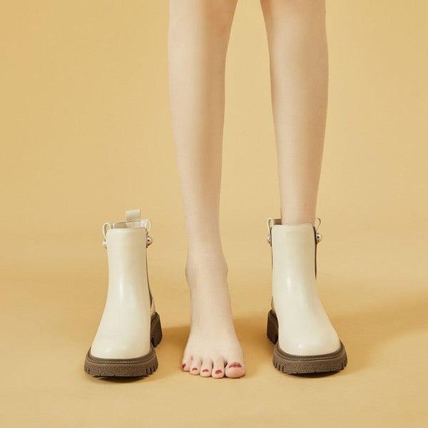 Women's Black Platform Martin Boots - Amazitshop