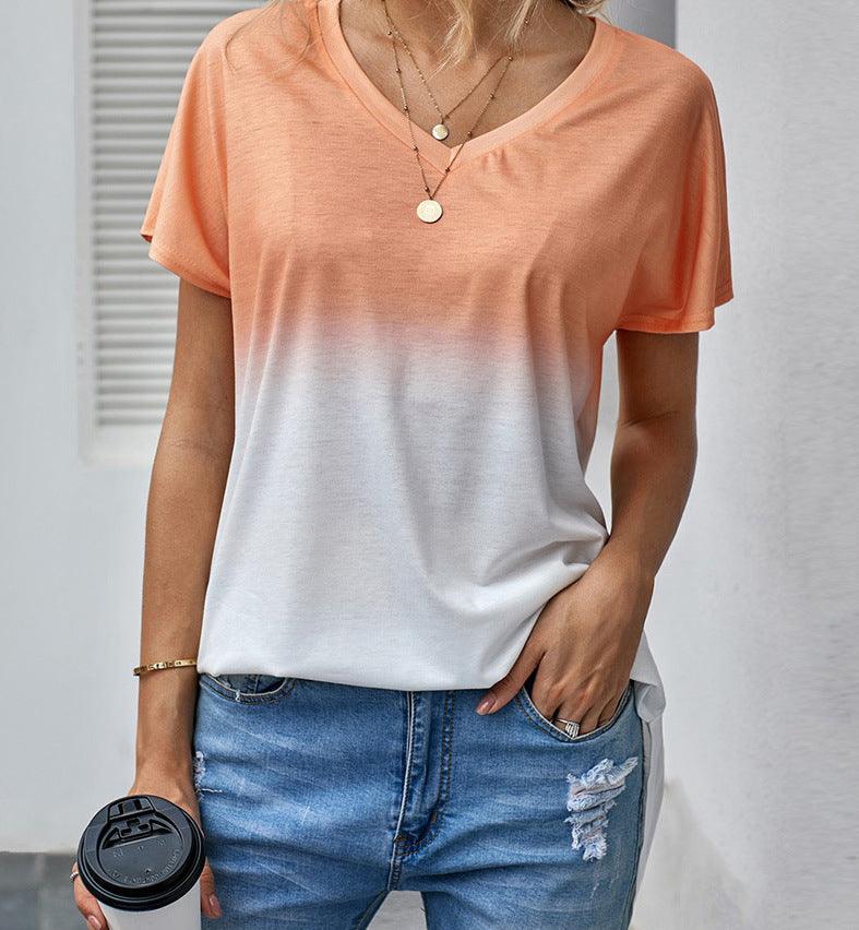 Women's blouse with gradient print - Amazitshop