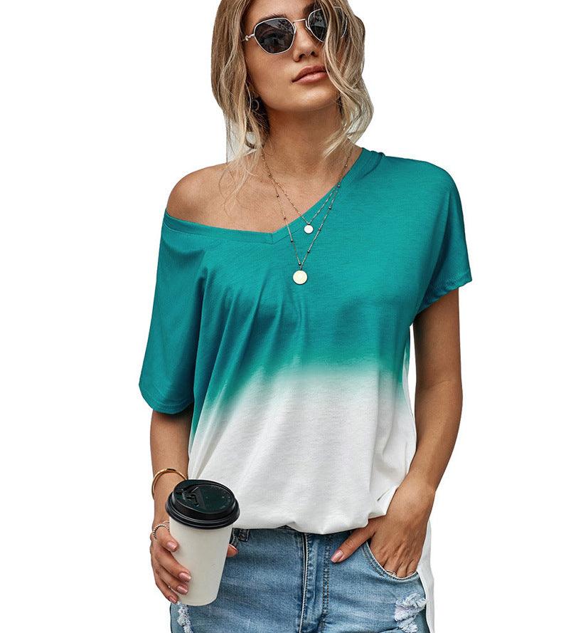 Women's blouse with gradient print - Amazitshop