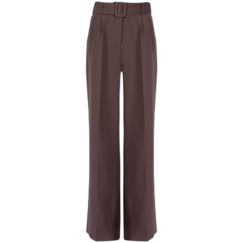 Women's Casual All - match Solid Color Neutral High Waist Suit Pants - Amazitshop