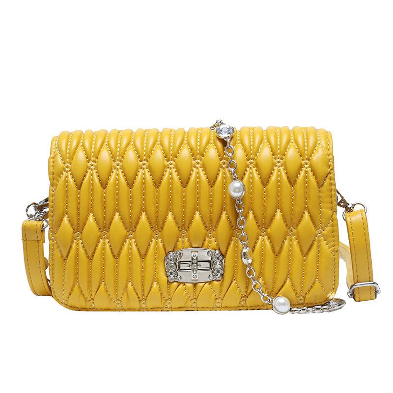 Womens Casual Braided Belt With Diamond - Encrusted Hand Bill Of Lading Shoulder Slung Banquet Bag - Amazitshop