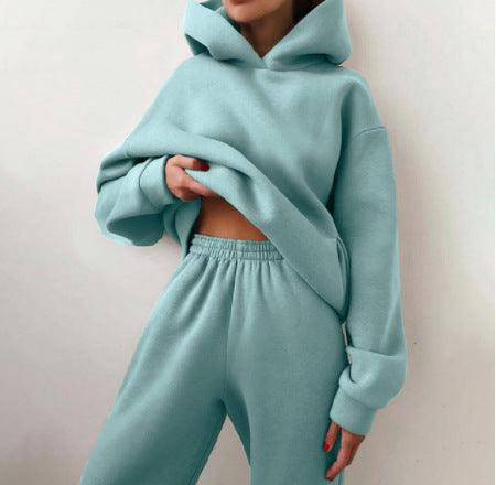 Women's Casual Hooded Sweater Two - piece Suit Clothes Hoodie Tracksuit - Amazitshop