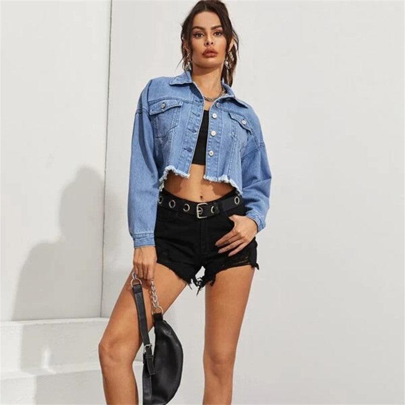 Women's Denim Vest Short Denim Jacket - Amazitshop