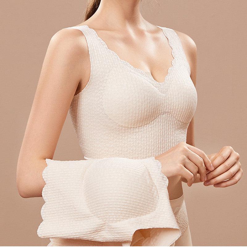 Women's Double Button Sports Seamless Lingerie Bra - Amazitshop