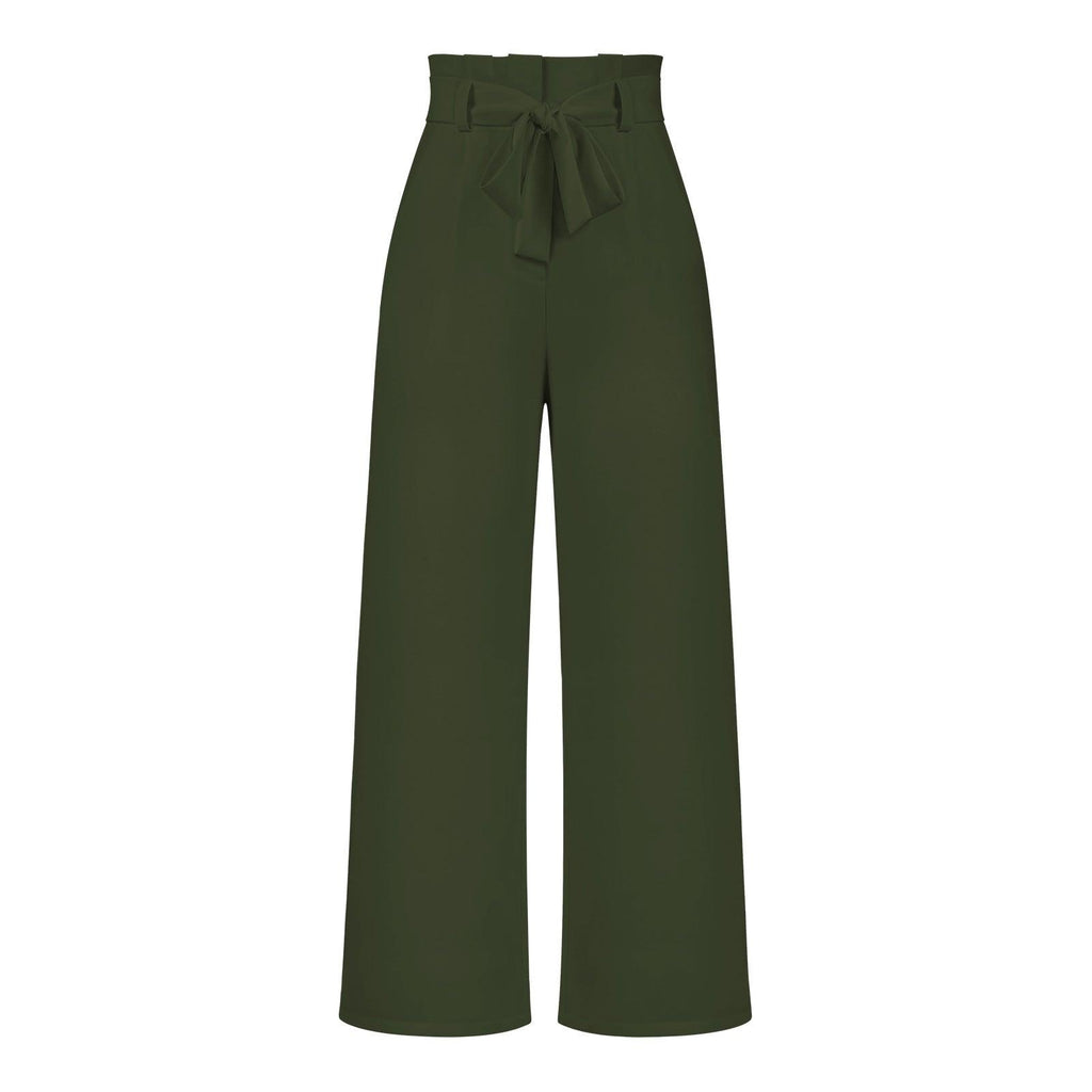 Women's Fashion All - matching Casual Wide - leg Trousers - Amazitshop