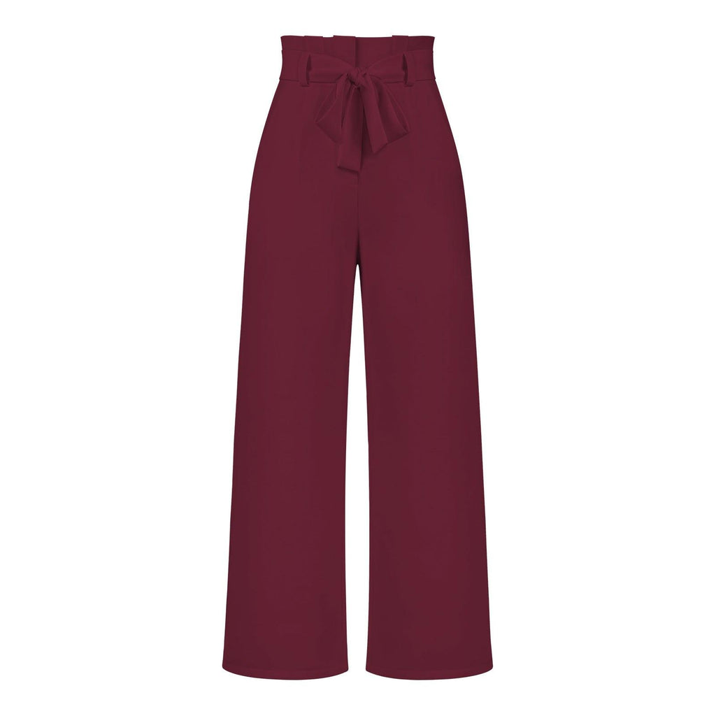 Women's Fashion All - matching Casual Wide - leg Trousers - Amazitshop