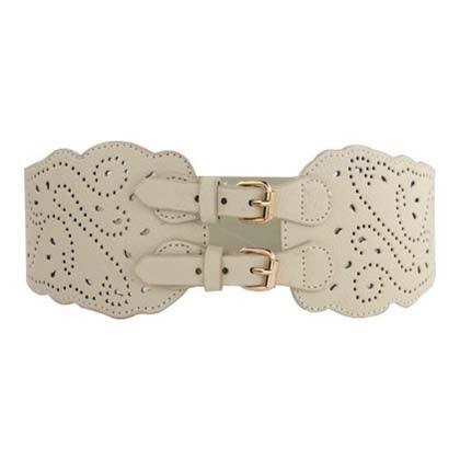 Women's Fashion Cutout Elastic Pin Buckle Belt - Amazitshop
