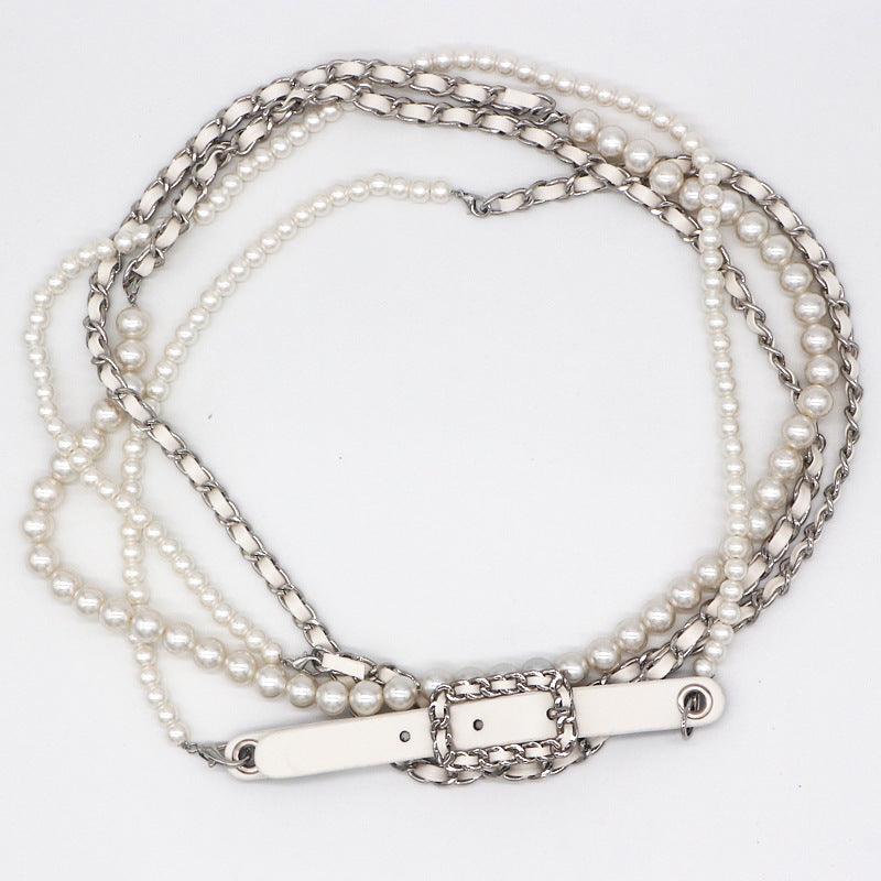 Women's Fashion Pearl Chain Waist Chain - Amazitshop