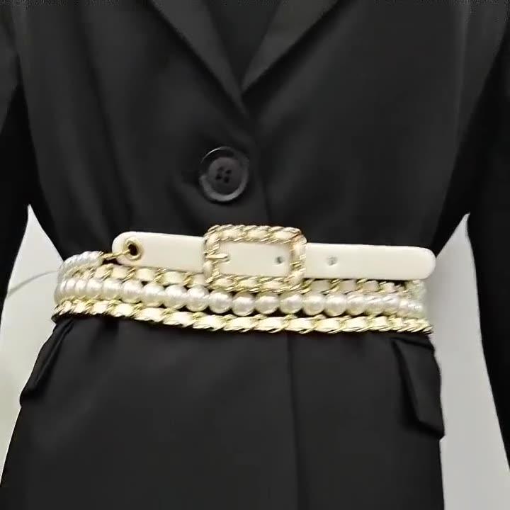 Women's Fashion Pearl Chain Waist Chain - Amazitshop