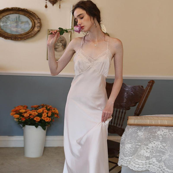 Women's Fashion Simple Halter Lace Loungewear Set - Amazitshop