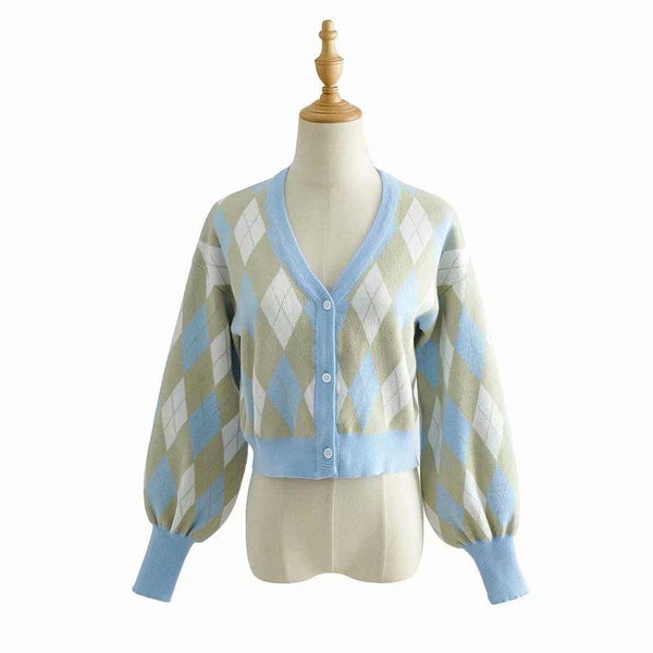 Women's Fashion Single Breasted Sweater Knit Tops - Amazitshop