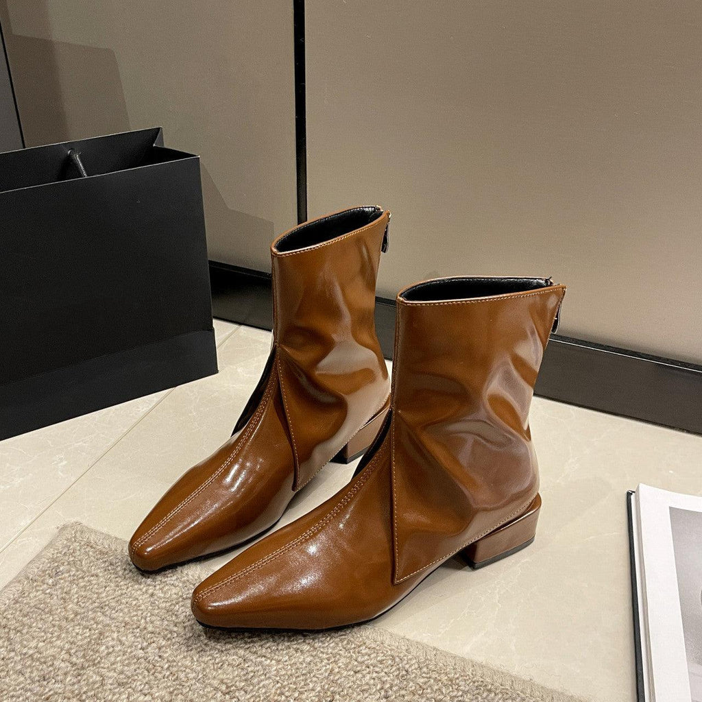 Women's Fashion Temperament Chunky Heel Boots - Amazitshop