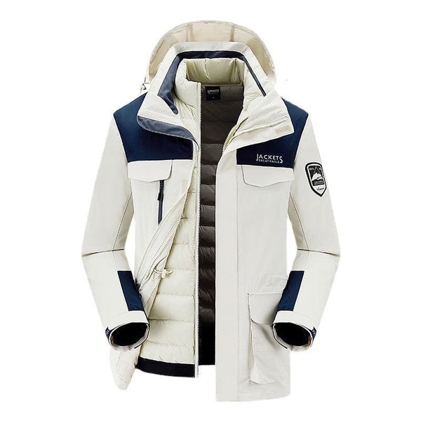 Women's Fashion Winter Down Jacket Liner Outdoor Three - in - one Shell Jacket - Amazitshop