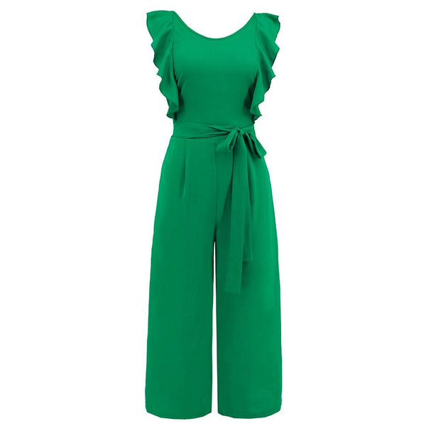 Women's Fashionable Ruffle Lace Jumpsuit - Amazitshop