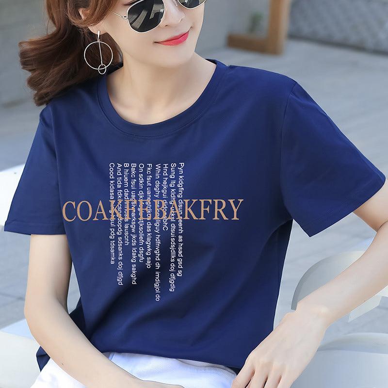 Women's loose t-shirts cotton student shirts - Amazitshop