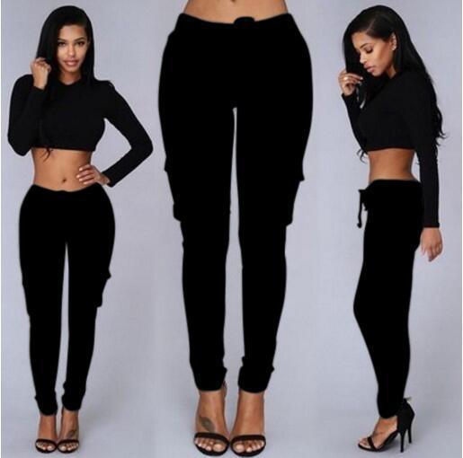 Women's multi - bag casual pants - Amazitshop