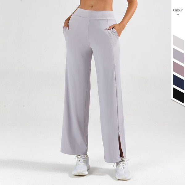 Women's New Split Flared Wide Leg Sports Yoga Pants - Amazitshop