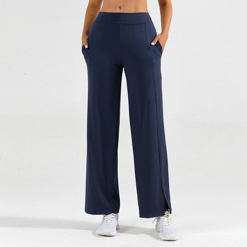 Women's New Split Flared Wide Leg Sports Yoga Pants - Amazitshop