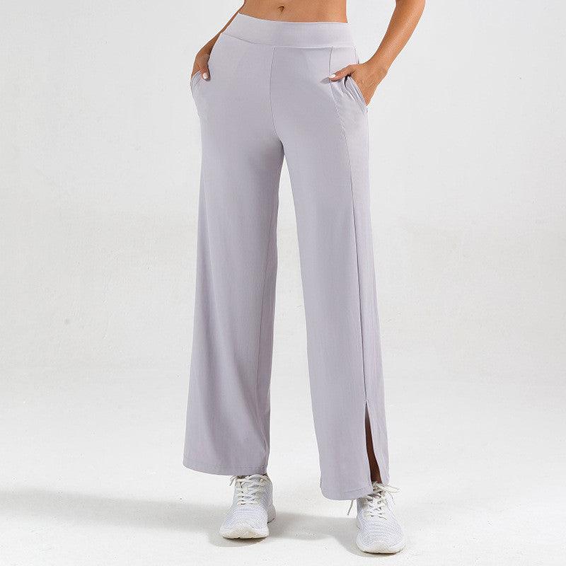 Women's New Split Flared Wide Leg Sports Yoga Pants - Amazitshop