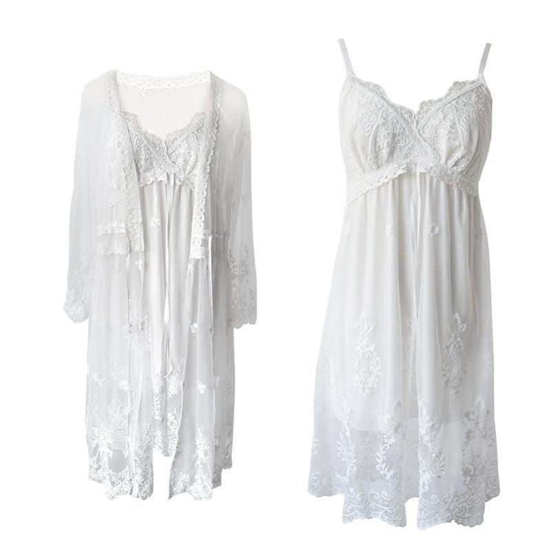 Womens Nightgowns White Lace 2 - Pics Robes - Amazitshop