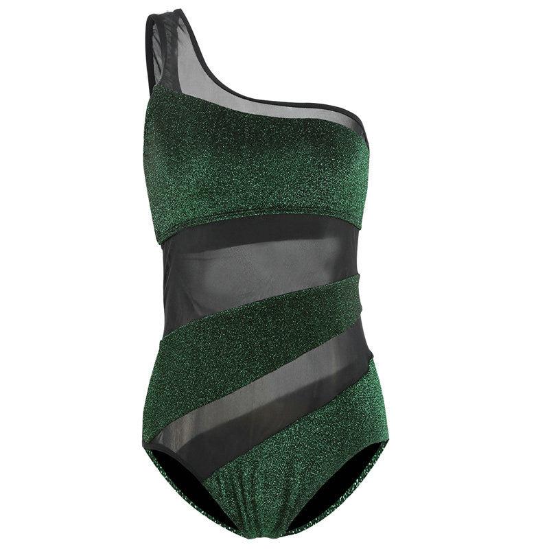 Women's one - shoulder mesh swimwear - Amazitshop