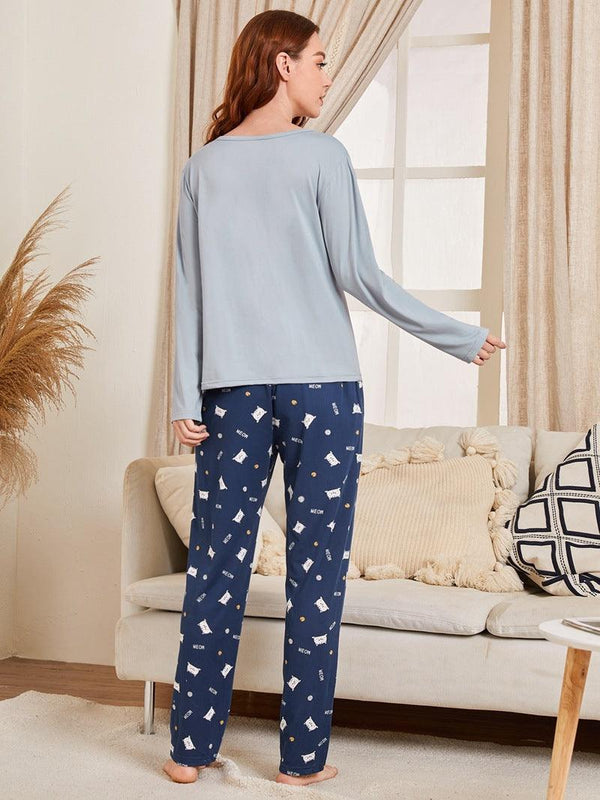 Womens Pajama Sets Women Casual Cute Sleepwear - Amazitshop