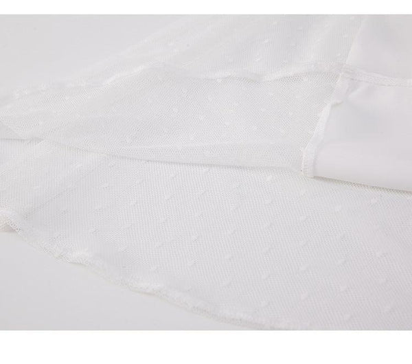 Women's Polka Dot Mesh Perspective Nightgown - Amazitshop