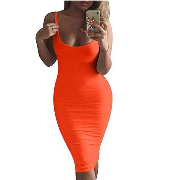 Womens Sexy Bodycon Tank Dress Sleeveless - Amazitshop