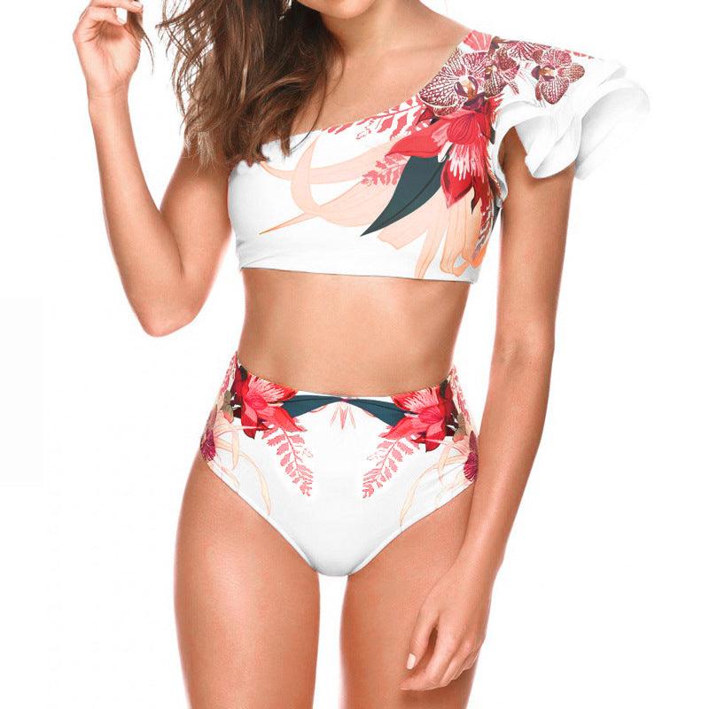 Women's Sexy Two - piece Swimwear Floral Print Swimsuit Bikini Swimming Beachwear Bikinis - Amazitshop