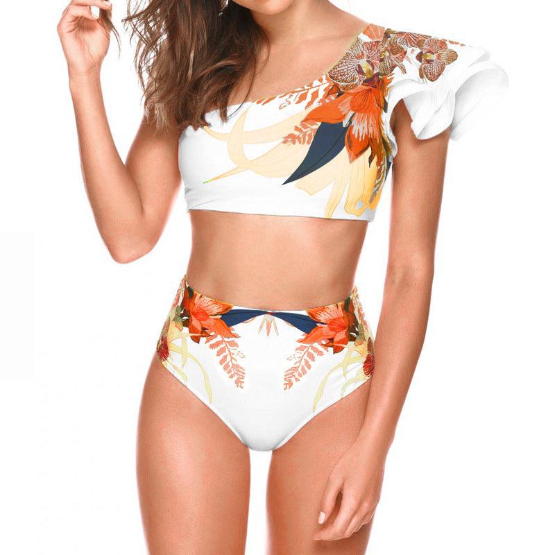 Women's Sexy Two - piece Swimwear Floral Print Swimsuit Bikini Swimming Beachwear Bikinis - Amazitshop