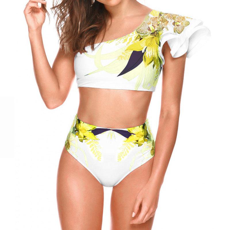 Women's Sexy Two - piece Swimwear Floral Print Swimsuit Bikini Swimming Beachwear Bikinis - Amazitshop