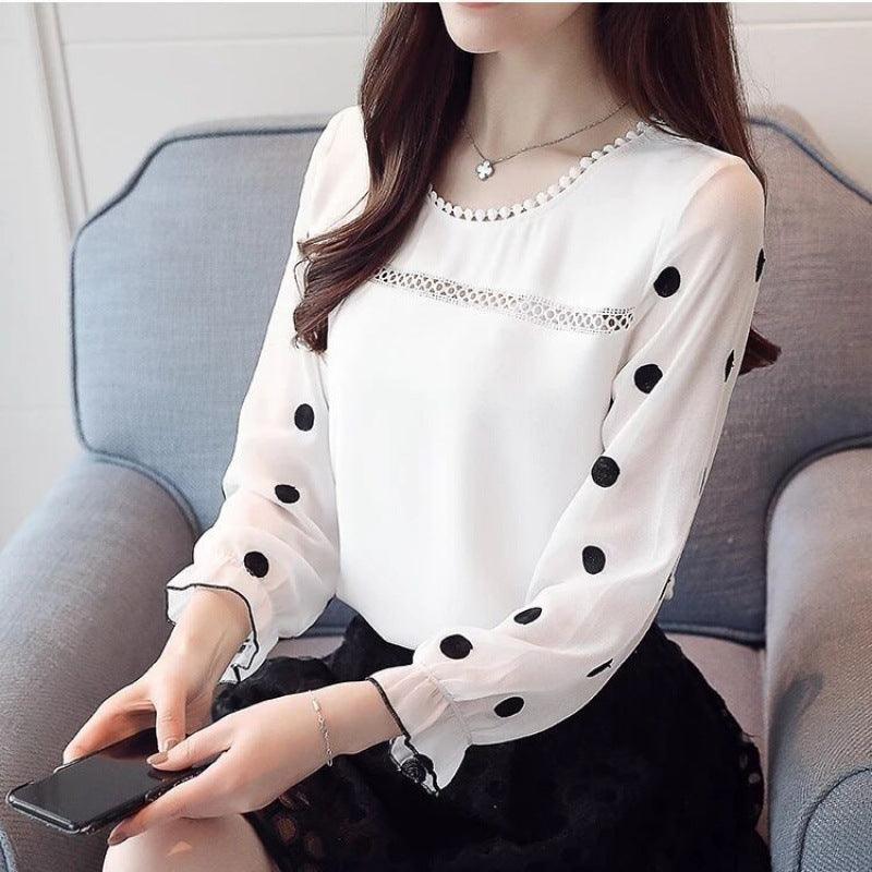 Women's Shirts Chiffon Bottoming Shirts - Amazitshop