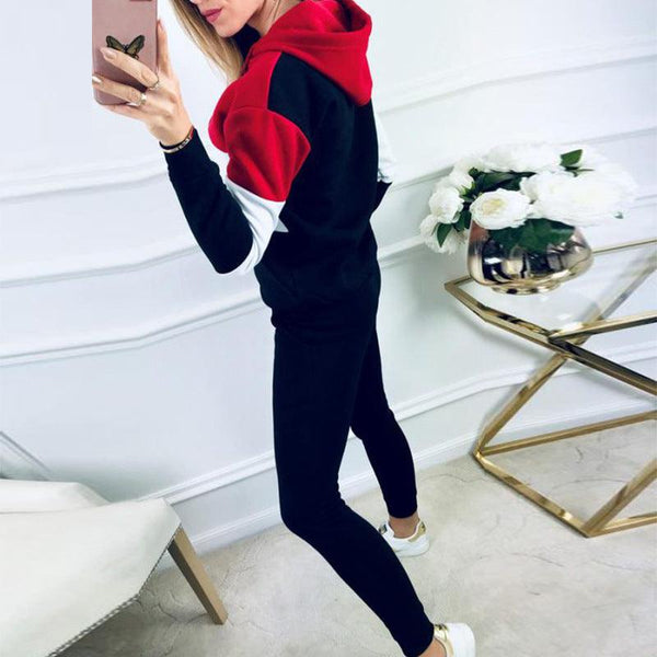 Women's Sportswear Women's Sportswear Fashion Autumn Hooded Casual Suit Tracksuit Women - Amazitshop