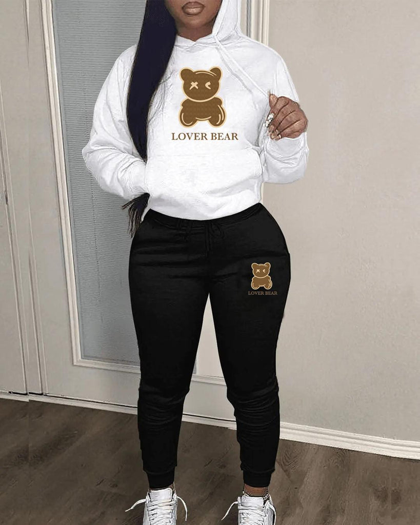 Women's Suit Hooded Sweatshirt And Sweatpants - Amazitshop
