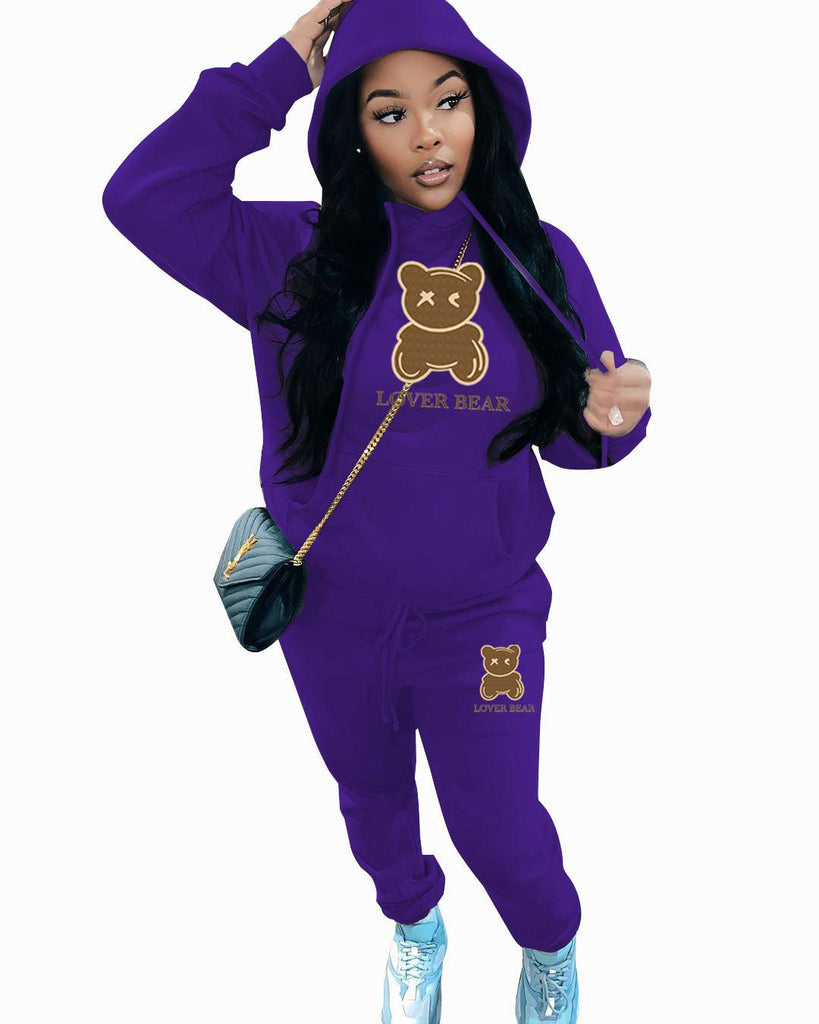 Women's Suit Hooded Sweatshirt And Sweatpants - Amazitshop