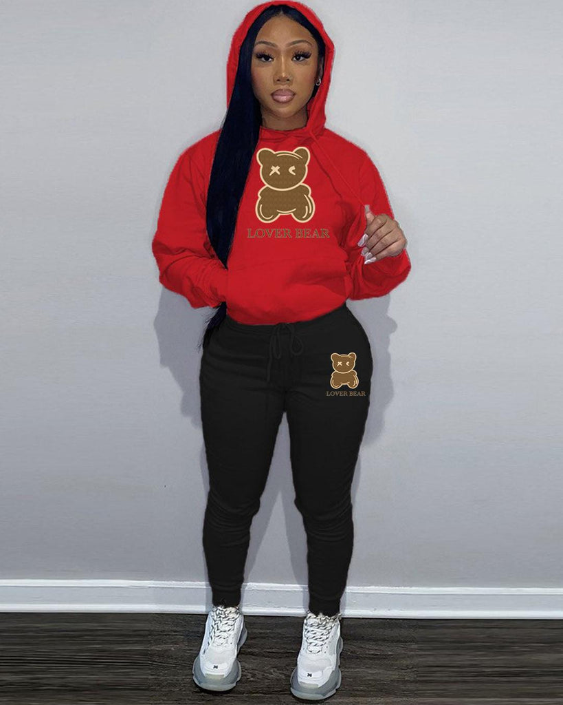 Women's Suit Hooded Sweatshirt And Sweatpants - Amazitshop