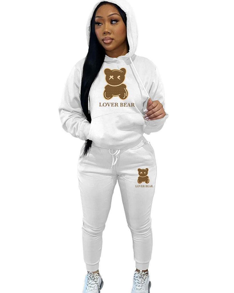 Women's Suit Hooded Sweatshirt And Sweatpants - Amazitshop