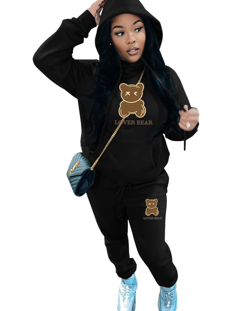 Women's Suit Hooded Sweatshirt And Sweatpants - Amazitshop