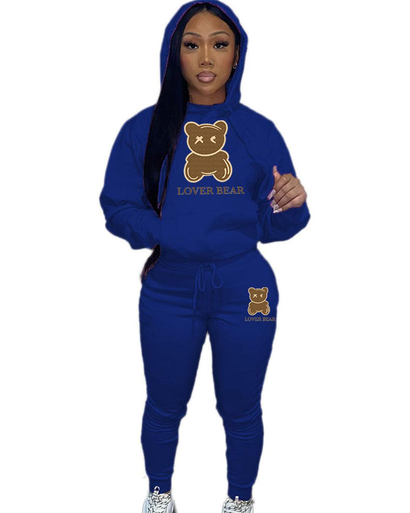 Women's Suit Hooded Sweatshirt And Sweatpants - Amazitshop