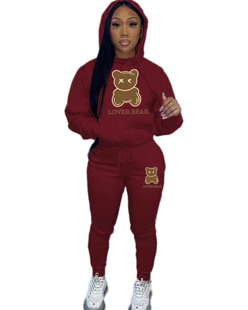 Women's Suit Hooded Sweatshirt And Sweatpants - Amazitshop