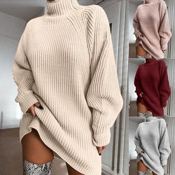 Women's Sweater Dress for Effortless Style - Amazitshop