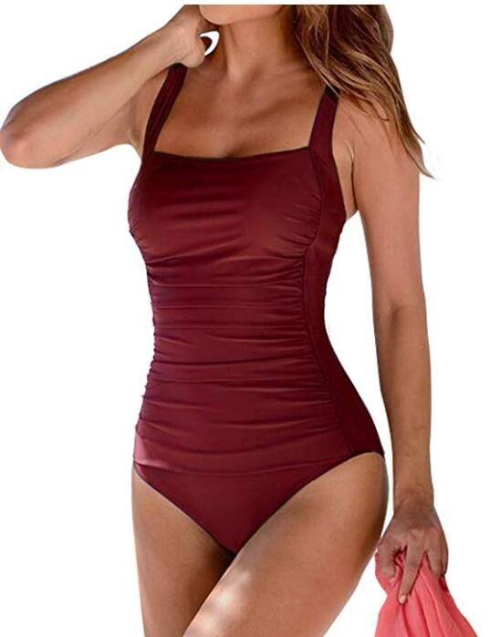 Women's swimwear with solid shoulder straps - Amazitshop