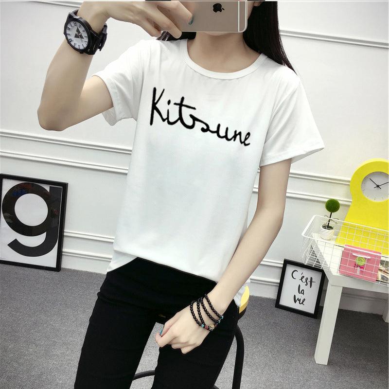 Women's t-shirt printing letters short - sleeved t-shirt women - Amazitshop
