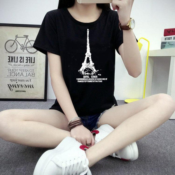 Women's t-shirt printing letters short - sleeved t-shirt women - Amazitshop