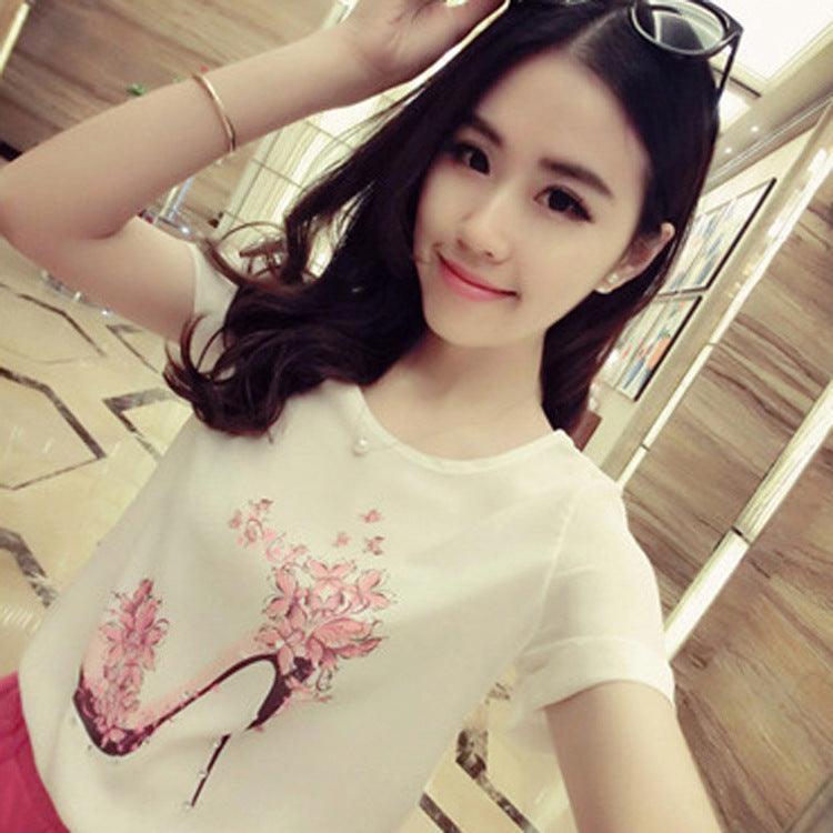 Women's t-shirt printing letters short - sleeved t-shirt women - Amazitshop